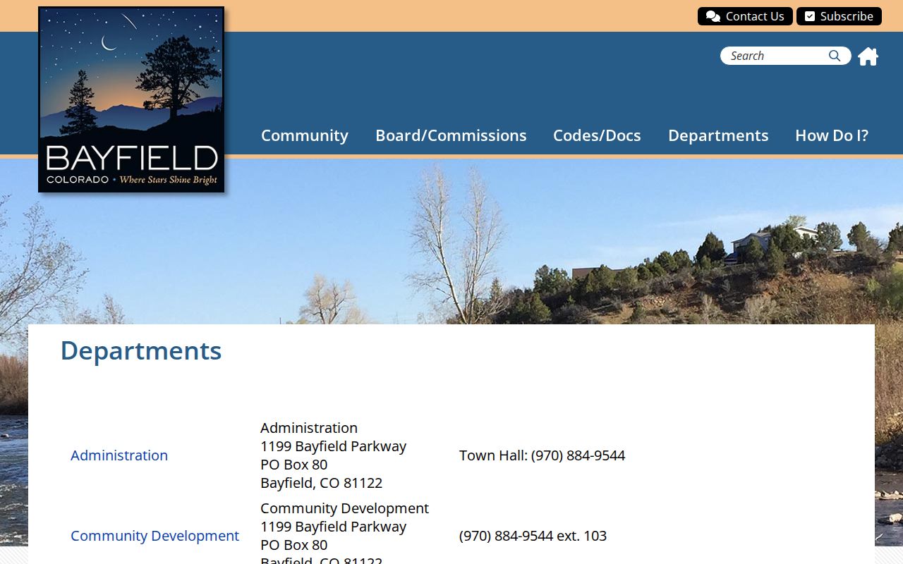 Bayfield criminal records police and municipal court directory